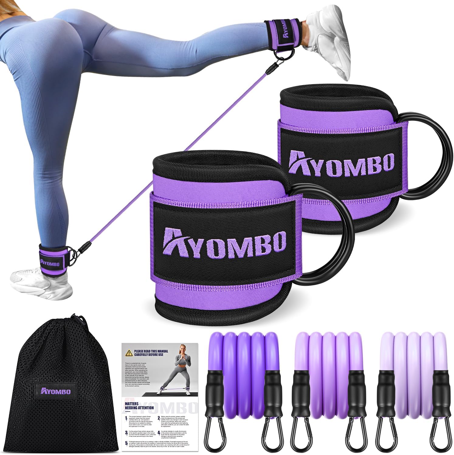 Ankle Resistance Bands with Cuffs