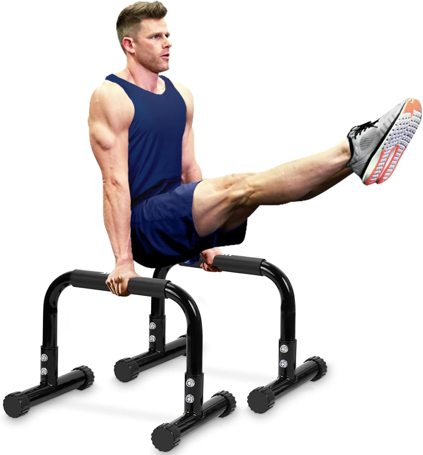 Parallettes and Dip Bars — 12 in, Foam Handles