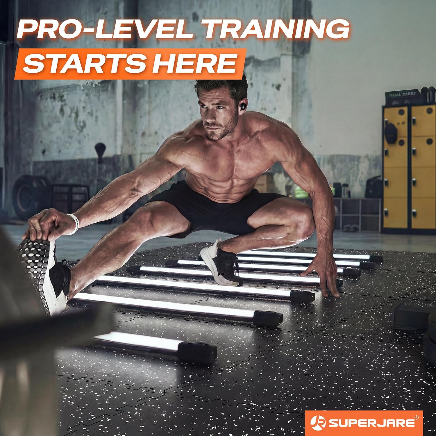 Rubber Gym Flooring — 96 sq ft, 14 mm Thick