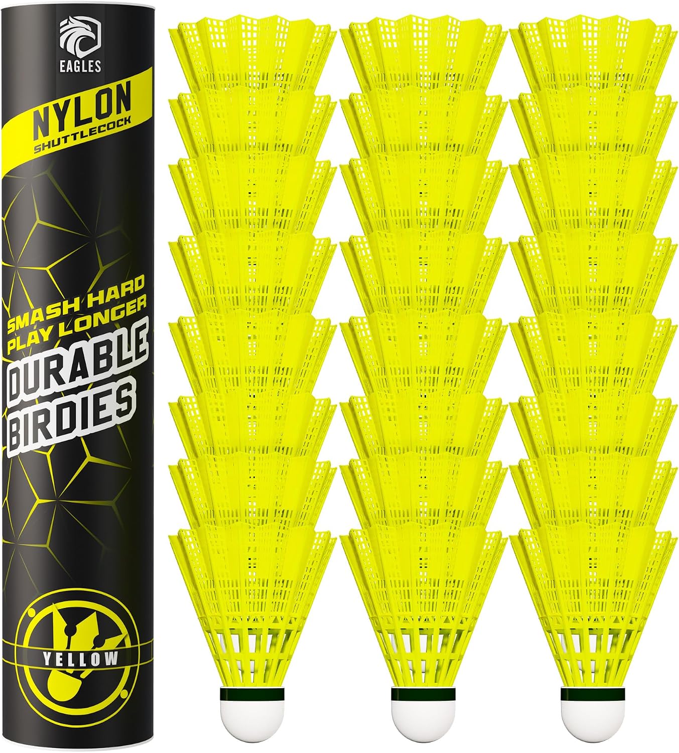 Nylon Badminton Shuttlecocks — Training Pack