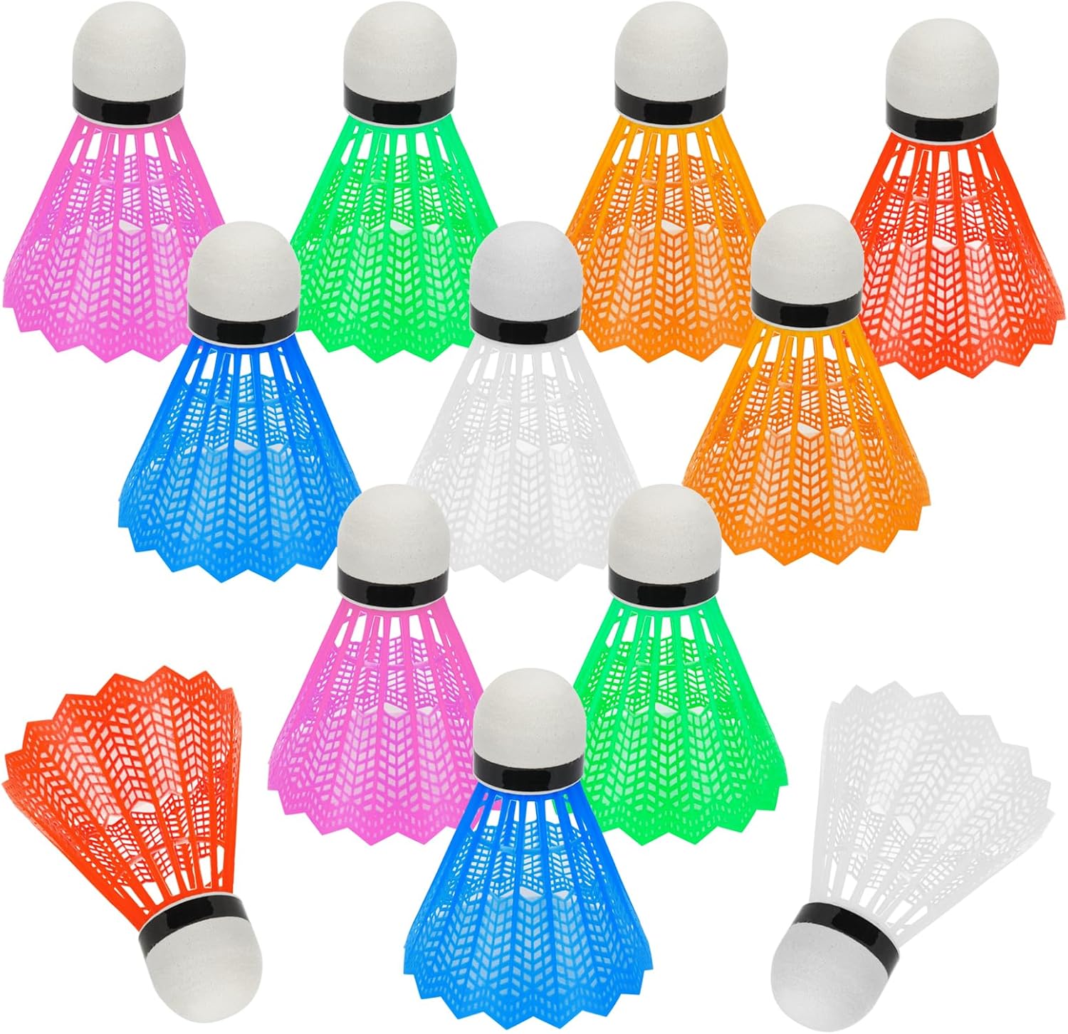 Badminton Shuttlecocks — 12 Pack, Indoor and Outdoor
