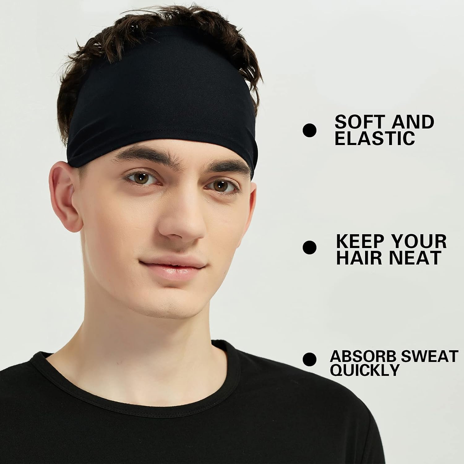 Sports Headbands — 5 Pack, Moisture Wicking