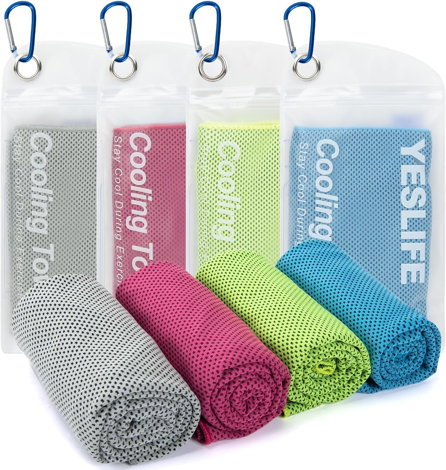 Microfibre Cooling Towels — 4 Pack, 100 × 30 cm