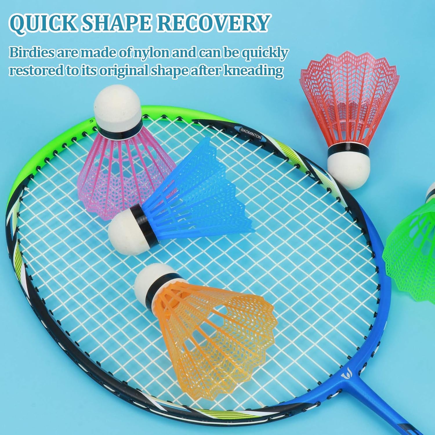 Badminton Shuttlecocks — 12 Pack, Indoor and Outdoor