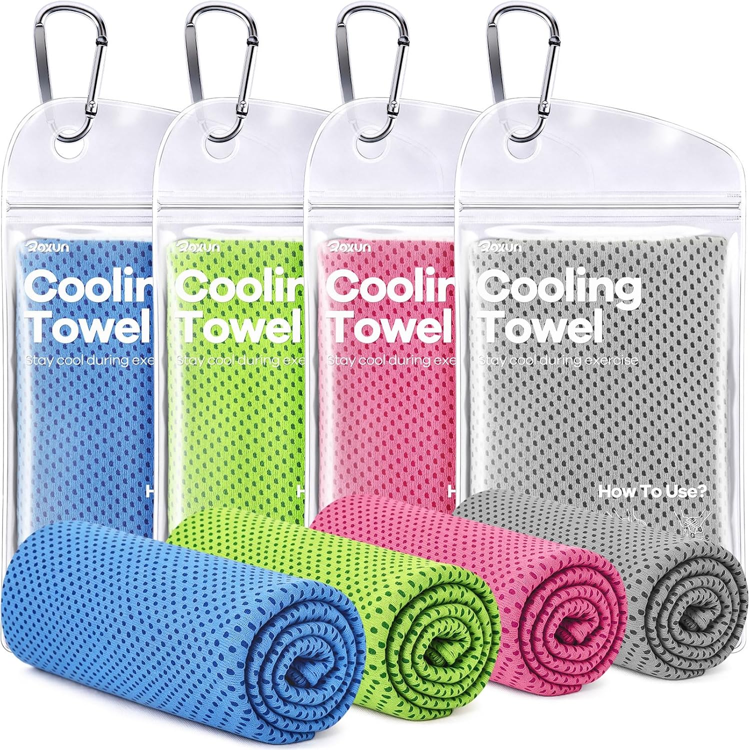 Cooling Towels — 4 Pack, 100 × 30 cm