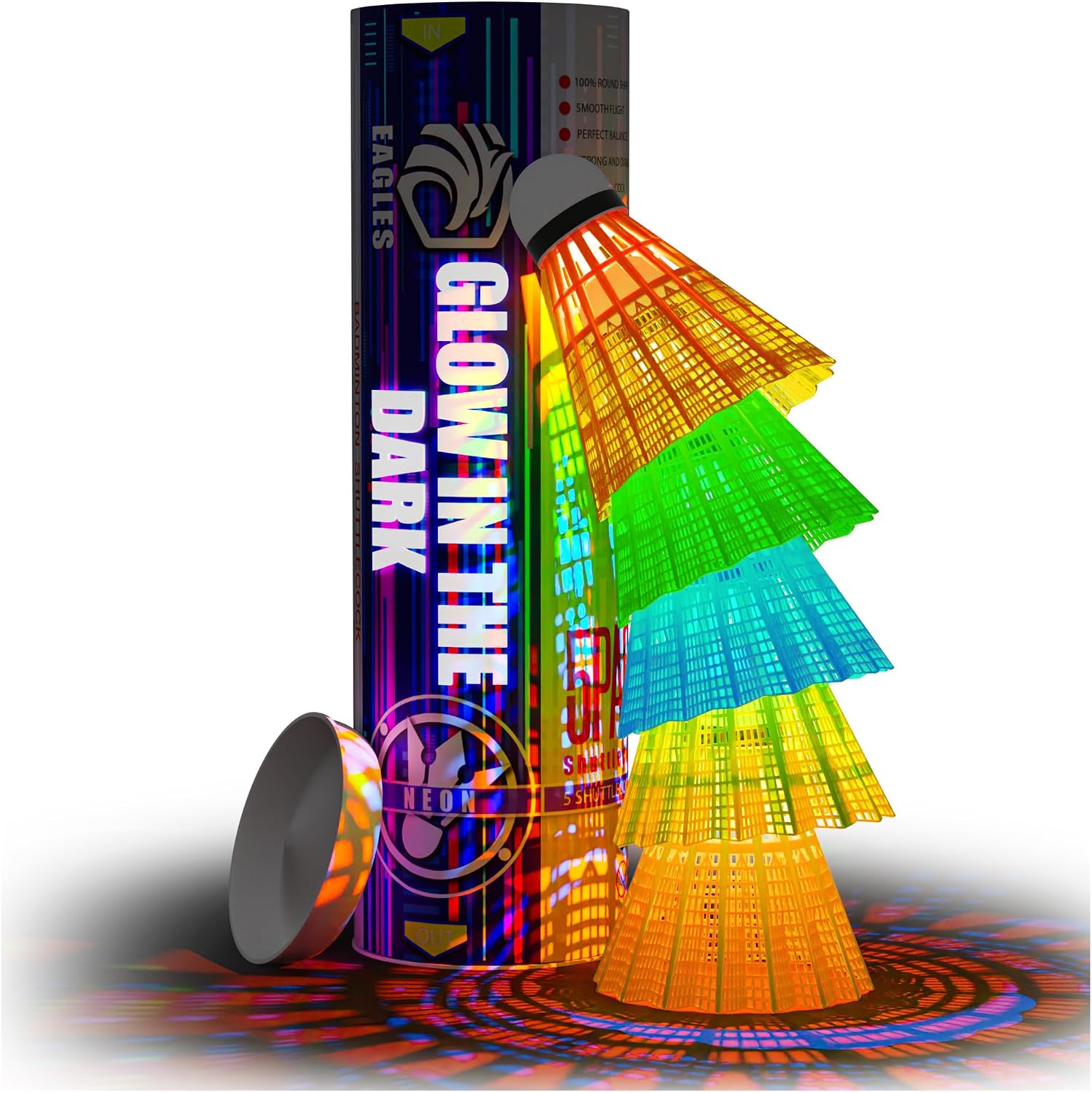 LED Glow Badminton Shuttlecocks — 5 or 10 Pack