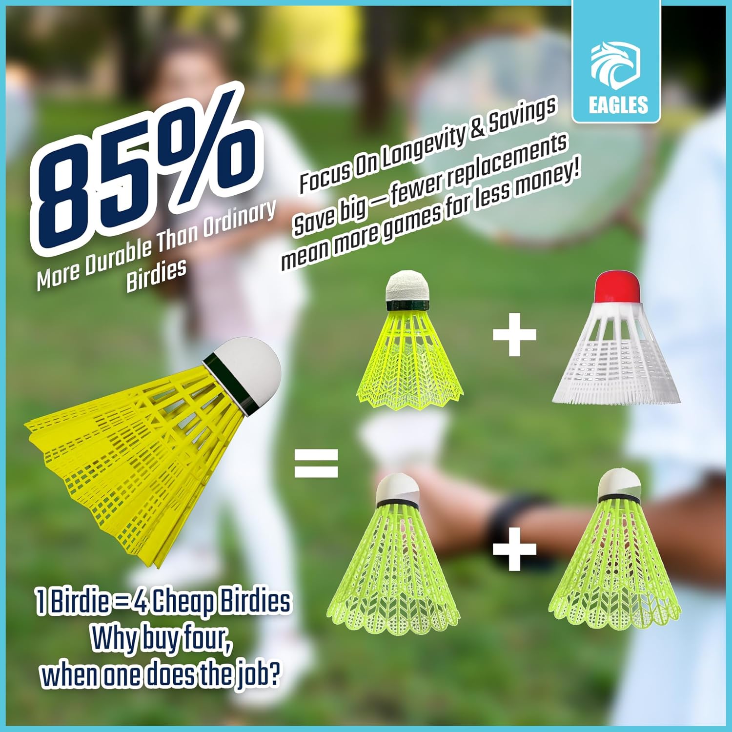 Nylon Badminton Shuttlecocks — Training Pack