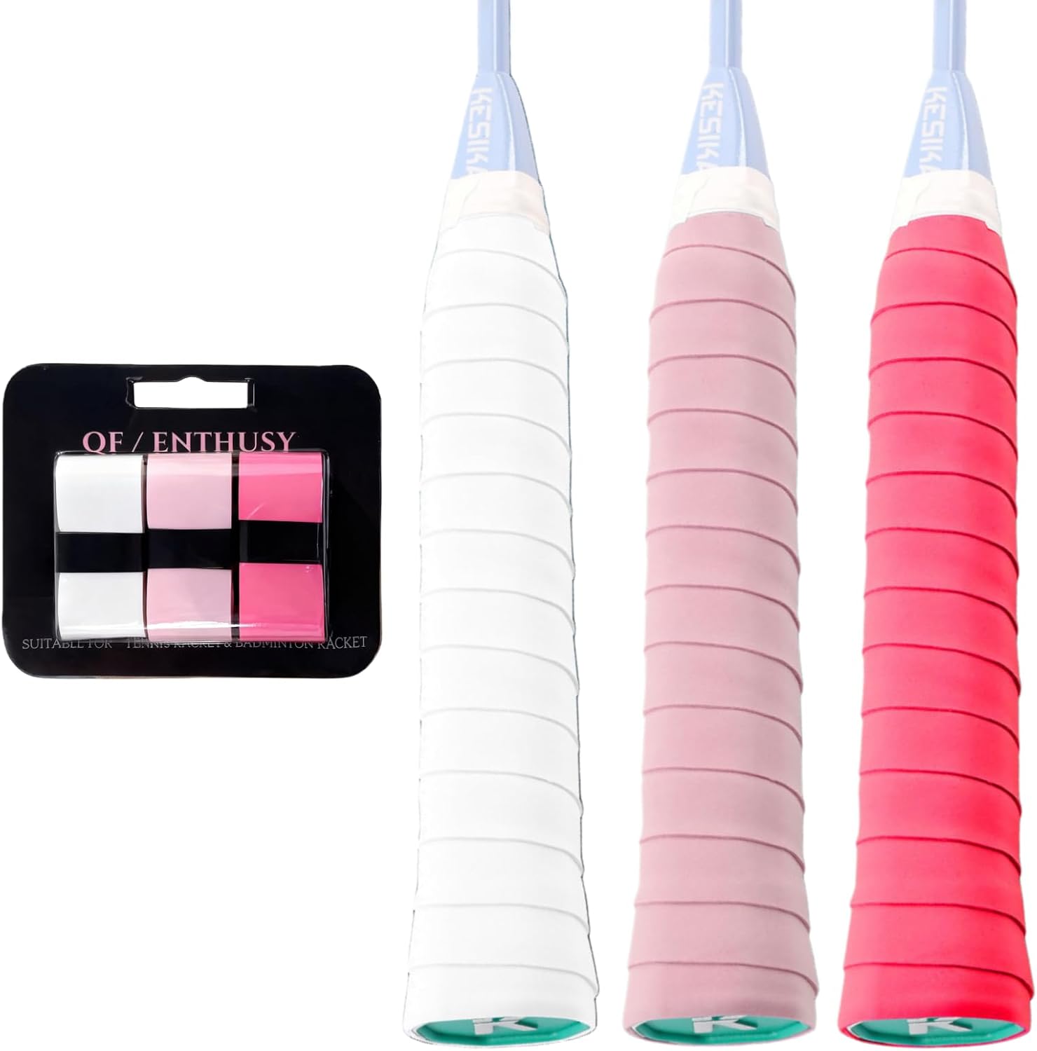 Racquet Overgrip Tape — 3 Pack, Sweat-Absorbing