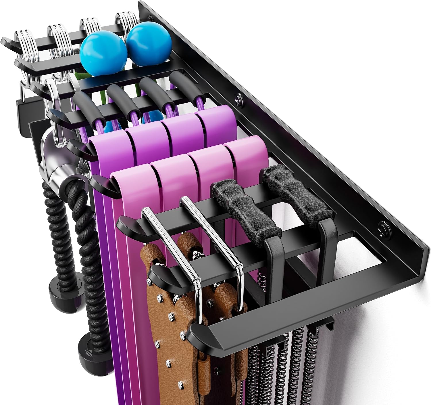 Wall-Mounted Gym Storage Rack